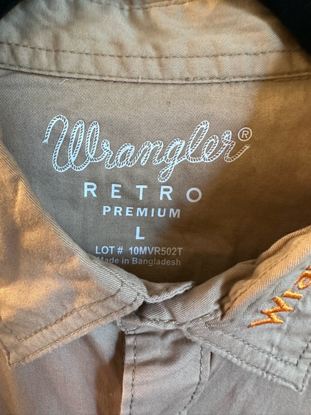 Wrangler Men's Tennessee Embroidered Long-Sleeve Shirt - Brand New! - Picture 5 of 7